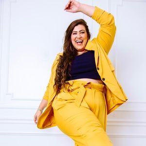 Eloquii Yellow Blazer & Suit Jacket